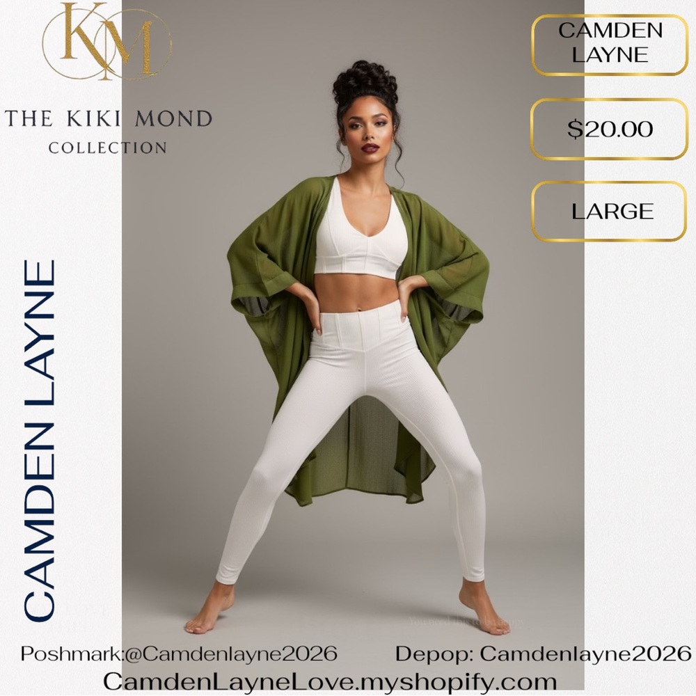 Camden Layne Sheer Olive Green Kimono